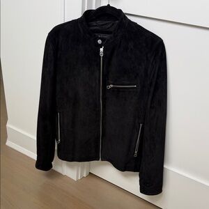 Rag & Bone Suede Racer Jacket